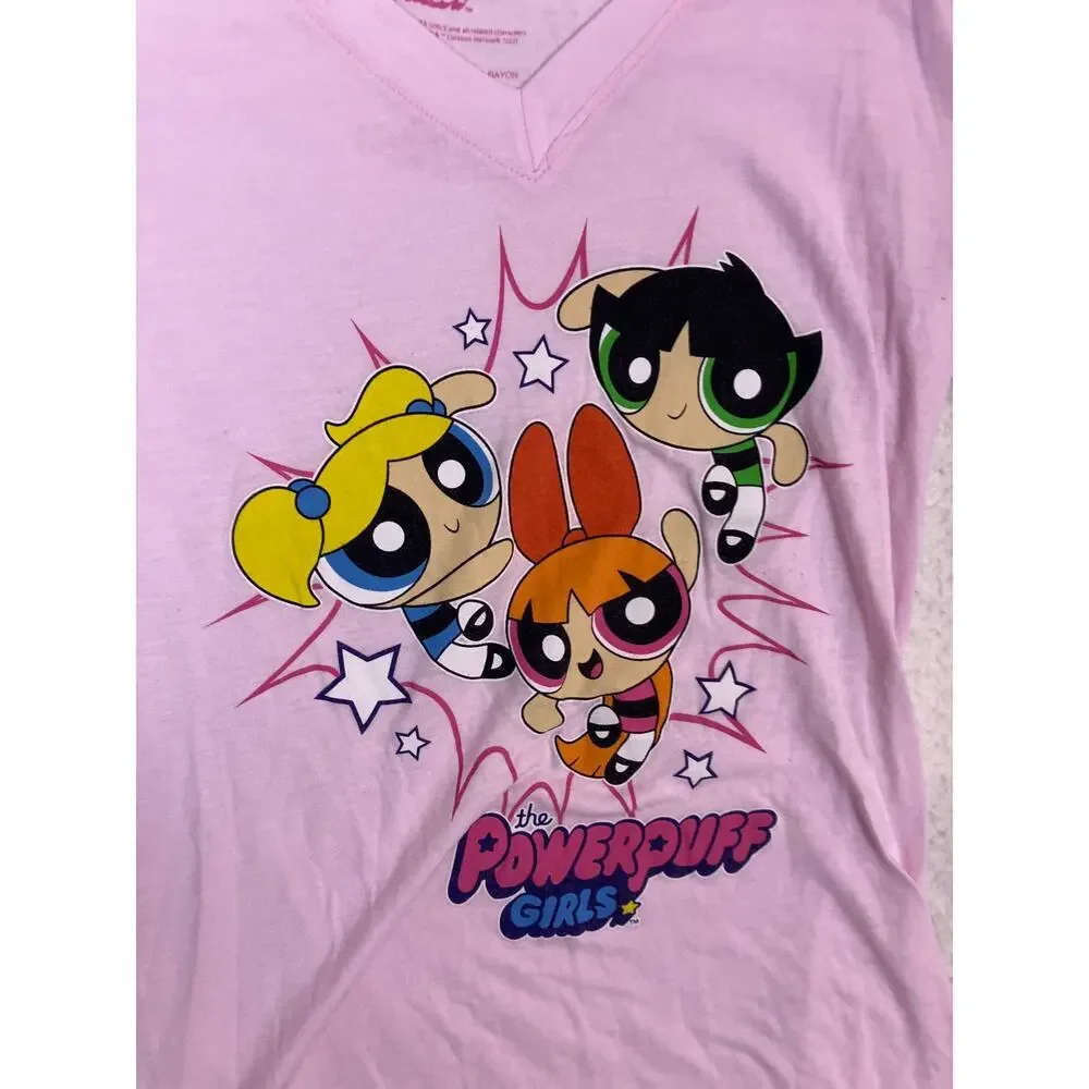 Powerpuff‎ Girls Graphic T-Shirt Women’s Small Rayon Soft Tee Cartoon Network - Picture 2 of 5